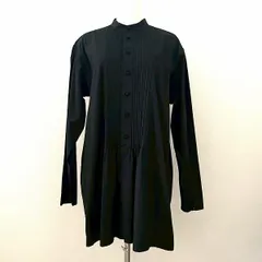 #apc ASHA MDS イッセイミヤケ ISSEYMIYAKE チュニック 黒 ノーカラー ボタン 美品 レディース [942277]のサムネイル