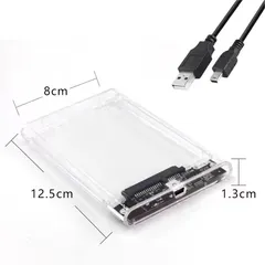 外付けHDDケース 2.5インチ SSDケース SATA USB 透明のサムネイル