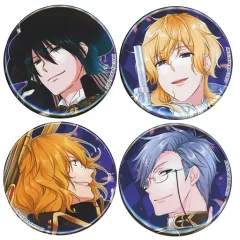 【中古】バッジ・ピンズ [単品] ブラッド＝デュプレ＆エリオット＝マーチ＆ルイス＝キャロル＆クイン＝シルバー 描きおろし缶バッジ4個セット 「Switchソフト スペードの国のアリス ～Wonderful White World～ アニメイト限定セット」 同梱