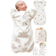 【新品】 【IHDI認証済み】スワドル おくるみ 新生児 【助産師が推薦 100%天然コットン】コペルタ ベビー用品 出産祝い (くまとおもちゃ, Small) 0