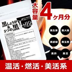 サプリメント 黒生姜 しょうが 黒大蒜 にんにく 黒胡椒 コショウ 黒玉葱 玉ねぎ タマネギ 黒酢 黒豆 黒ウコン ダイエット 美容 国産 安全 【sm00010296a】