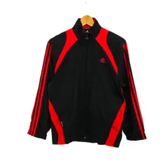 アディダス ジャージ クライマ365 ジャンパー スポーツウエア アウター キッズ 男の子用 150サイズ ブラック×レッド adidas 【中古】
