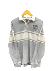 POLO JEANS CO. (ポロジーンズカンパニー) RALPH LAUREN ラルフローレン コットン ラガーシャツ  M グレー×ホワイト メンズ/025