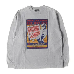 【新品】HYSTERIC GLAMOUR ヒステリックグラマー Tシャツ サイズ:L / BILLIE HOLIDAY POSTER pt リブ付 ロングスリーブ Tシャツ (02173CL10) / ヘザーグレー / 日本製 / カットソー【メンズ】