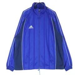 adidas アディダス ワンポイントロゴ 長袖 トラックジャケット M ブルー メンズ 古着