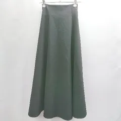 ◇ Θ INGNI バックウエストゴム ウエストリボン ロング フレア スカート サイズ F ブラック レディース E  【1502030047066】