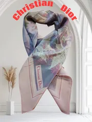 Christian Dior   クリスチャン ディオール  　大判スカーフ　　ストール　fd25G(T)15