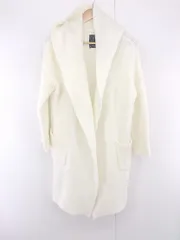 ◇ AZUL BY MOUSSY 長袖 フーディー ロング ニット カーディガン サイズ F アイボリー系 レディース E  【中古】 【1305250030937】