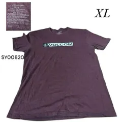 VOLCOM古着プリント半袖TシャツXLパープル