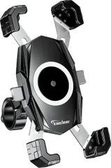 カエディア KDR-M22AP-GR（ブラック）Qi充電 バイク用スマホホルダー Amazon.co.jp: Kaedear(カエディア) バイク スマホホルダー