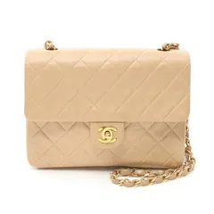 シャネル CHANEL ショルダーバッグ ミニマトラッセ20 A01163 ベージュ ラムスキン（羊革） ミニマトラッセ チェーンショルダー レディース Used B