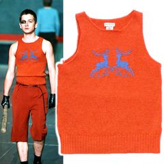 【2000ss】"ライカ期" Dries Van Noten orange tank top knit wear archive