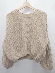 ◇ ⊇ GYDA ジェイダ 長袖 ニット セーター サイズF ベージュ レディース E  【1409250034985】
