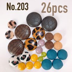 No.202 現品限り ミックス カボション ピアスパーツ ハンドメイド