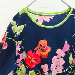 レオナール LEONARD カットソー Tシャツ 花柄 ボタニカル  [x961114]