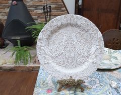 ウイリアム・モリスの飾り皿　ピュアモリス　エンブロイダリー　いちご泥棒