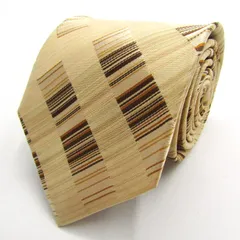 ピエールカルダン ブランド ネクタイ ストライプ柄 マルチストライプ シルク 日本製 PO メンズ ベージュ Pierre Cardin 【中古】