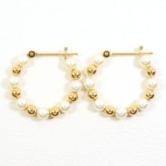 K18YG　ピアス　pierced earrings　パール（真珠）　総重量約2.0g