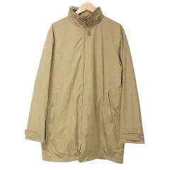 ポロ バイ ラルフローレン Polo by Ralph Lauren 90s ヴィンテージ ステンカラーコート ジップアップ インフード スタンドカラー L ベージュ IBO59 Xのサムネイル
