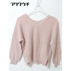 ◇ nano universe ナノ ユニバース Vネック ウールニット 長袖 セーター サイズ 36 ピンク レディース P  【1002798942950】
