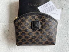 CELINE ブラックマカダム総柄 ミニポーチ 箱付き