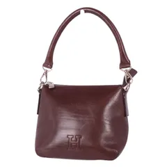 ヒロフ HIROFU バッグ ハンドバッグ トートバッグ Hロゴ カーフレザー カバン レディース イタリア製 ブラウン