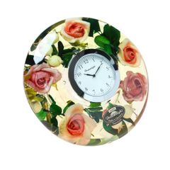 【新品未使用】フラワークロック アナベル 花時計 置き時計 リース アートフラワー シルクフラワー ハーバリウム おしゃれ ドリームクロック ガラス 女性 母の日 妻 母親 結婚祝い 誕生日 還【新品未使用】
