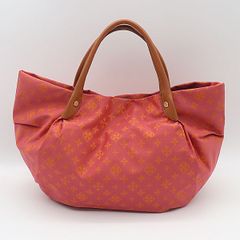 セコイア ナイロン＆レザー セミショルダー トートバッグ オレンジ系 