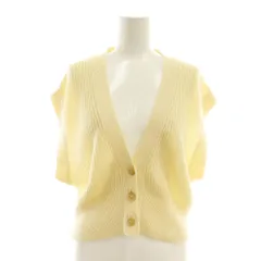 シテン CITEN フロントオープンショートニットベスト 前開き Vネック F アイボリー /AT ■OS