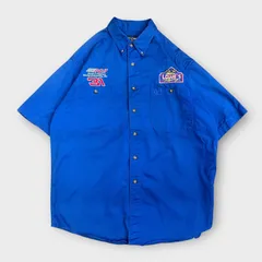 Chase Authentics 半袖レーシングシャツ NASCAR Lサイズ ブルー モータースポーツ 半袖シャツ ワークシャツ