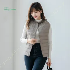 コンパクト 暖かい ダウンベスト ウルトラ ライトダウン インナーダウン 防寒 ノー超軽量 無地 レディース トップス ダウンジャケット かわいい 軽量 ant4y188649