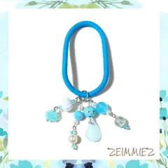 ハンドメイド 【ヘアゴム】ライトブルー No.5