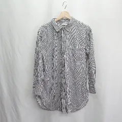 ◇ ⊂ Φ 1_OF_MINE ワンオブマイン ストライプ 長袖 シャツ サイズF ブラック系 レディース E  【1412090056314】