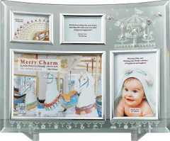 フォトフレーム メリー チャーム ガラス フォトフレーム 4ウィンドー/インテリア 壁掛け 立てかけ 記念 写真 飾り ギフト プレゼント 出産祝い 結婚祝い 写真立て おしゃれ 飾る かわいい Sサイズ