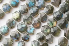 【美しいシラー】ラブラドライト　ファセット　ヘキサゴン