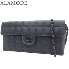 CHANEL(シャネル) ニュートラベルライン ココマーク チェーンショルダーバッグ ワンショルダー 肩掛け クラッチ レザー ナイロンジャガード ブラック黒 ブラック金具 A15316 レディース 40802148414【中古】【アラモード】