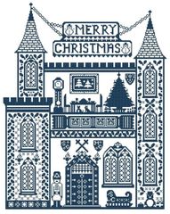 🔷スコットランド  イギリス クロスステッチ チャート 図案 ＊Galliana＊ガリアナ＊🔷Christmas Castle🔷 ◆クリスマス城◆サンプラー
