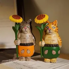 猫の木彫り　作家　猫　彫刻　オブジェ　置物　アンティーク Yahoo!オークション -「木彫り 猫」の落札相場・落札価格