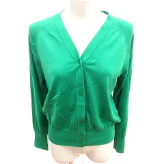 ミラオーウェン Mila Owen カーディガン ニット 長袖 1 緑 グリーン /RT