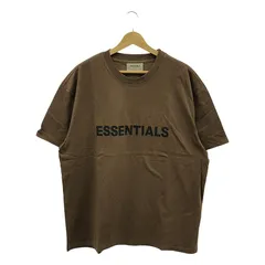 【美品】  FOG ESSENTIALS / エフオージーエッセンシャルズ | 3D SLICON TEE シリコンロゴ Tシャツ | S | ブラウン | メンズ