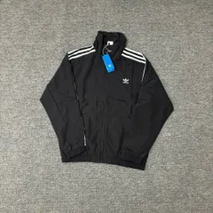 【本日限定特価】adidas Originals メンズ ジャケット スリーダブル 刺繍ロゴ ブラック/スカイブルー M-XXL [本日特価|新品未使用品]