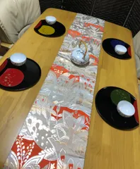 o-32 帯リメイク 正絹 テーブルセンター