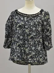 スリーワンフィリップリム 3.1philliplim シルク100% 花柄 ビジュー シャツ/ブラウス 0サイズ ブラック レディース F-M6267のサムネイル