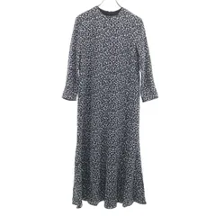 Mila Owen ミラオーウェン 花柄 長袖 ワンピース 0 ブラック レディース 古着