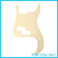 【特価商品】Musiclily 13穴 PBプレシジョンベース用ピックガードFender USA/Mexico製Standard Precision Bass用 、1Pクリーム
