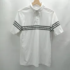 ◇ ⊂ adidas アディダス 半袖 ゴルフシャツ サイズL ホワイト メンズ E  【1502030002966】