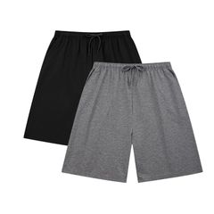 [HomyComy] ハーフパンツ メンズ ショートパンツ ルームパンツ 二枚セット ルームウェアボトムス パジャマパンツ 綿 カジュアルパンツ 部屋着