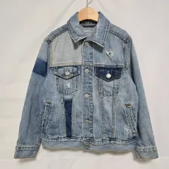 ギャップ キッズ レギュラーフィット インディゴ デニム パッチ ウォッシュ ジャケット キッズ 8-9歳 1017