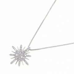  ダイヤモンド ネックレス D0.25ct K18 WG