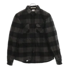 BEDWIN & THE HEARTBREAKERS (ベドウィンアンドザハートブレーカーズ) BUFFALO CHECK FLANNEL SHIRT バッファローチェック 裏ボア フランネル長袖シャツ ブラック/グレー レディース